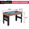 MD Sports 5-in-1 Multi Game Table Billiards Foosball Basketball Table Tennis Slide Hockey for Family Game Room